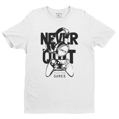 Tricou Hood "Never Quit Gaming"